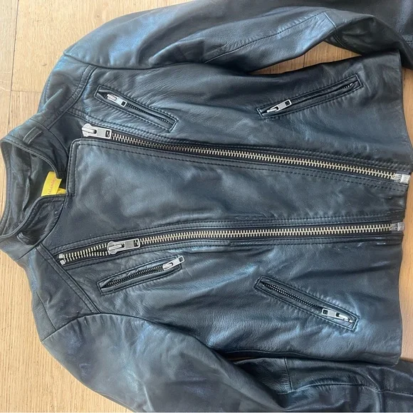Catherine Malandrino leather jacket size 2 - Picture 2 of 5
